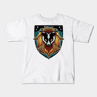 Huffledor Lion Badger Combination House Crest Kids T-Shirt